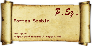 Portes Szabin névjegykártya